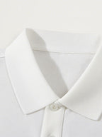 Men's Vintage Polo Shirt Short Sleeve Lapel Collar with Logo Letter Print - Retro Brand Logo, Machine Washable Regular Fit Casual Streetwear Suitable for Office, Semi-Formal & Casual Attire - White