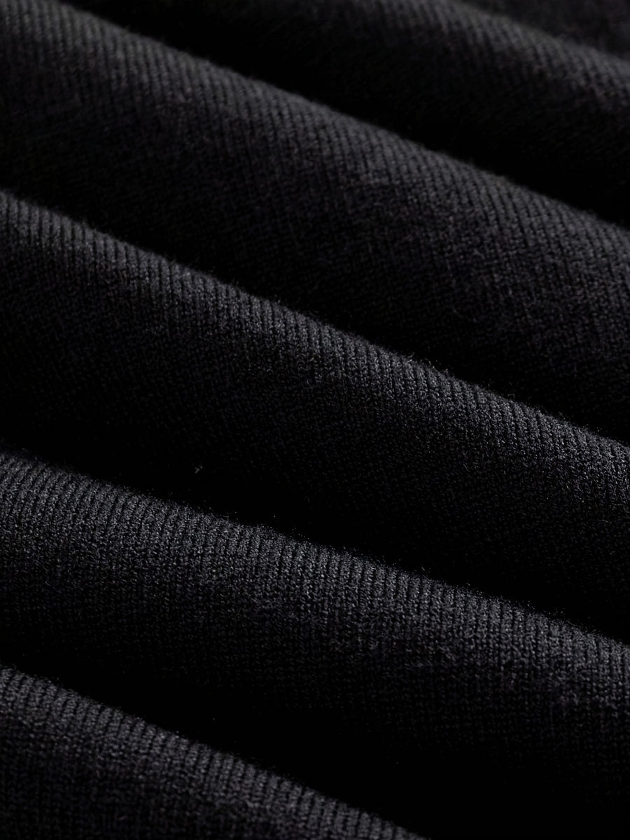 Autumn Winter Fashion Women Sweater Dress Casual Long Sleeves Dresses - Black