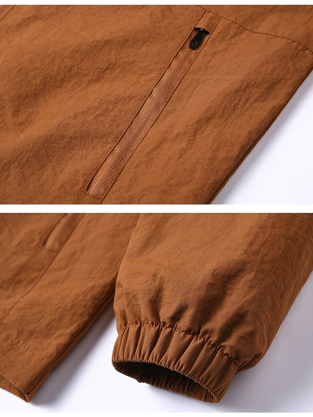 Men'S Stand-Collar Business Casual Jacket, New Spring And Autumn Outdoor Windbreaker, Windproof And Loose Jacket, Men'S Fashion - Camel