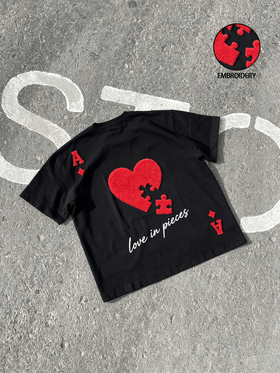 2026 Men'S Spring/Summer Letter Pattern Terry Cloth Embroidery Loose Crew Neck Short Sleeve T-Shirt, Casual Hip Hop Street Style, Unisex Loose Top, Multiple Colors Available, Couple Style - Black-0591