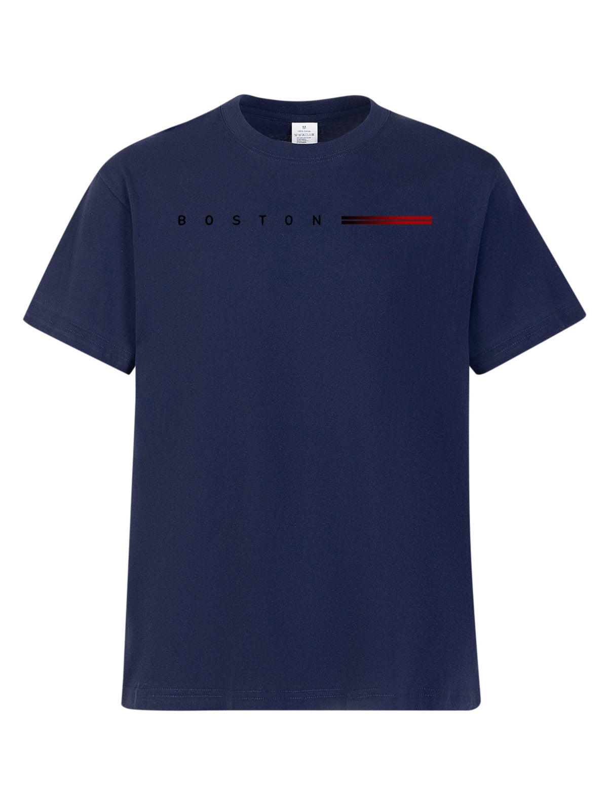 Heavyweight Men's 100% Pure Cotton Crew Neck Printed T-Shirt, a Stylish and Versatile High-Quality Top, an Essential for Daily Wear, Street Jogging, and Other Casual Outfits - Blue