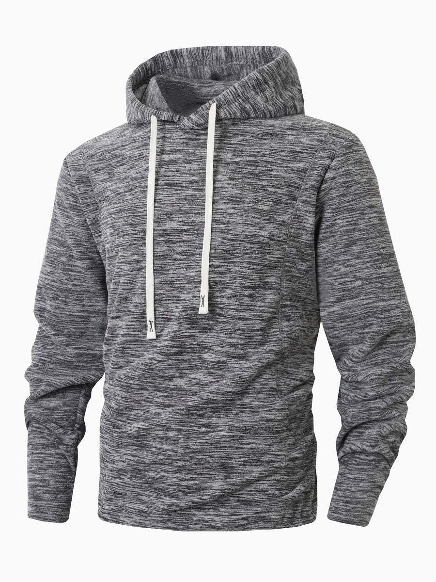 KJ-W024 Fleece Hooded Sweatshirt Jacket with Buttons, Autumn And Winter Plus Size Men'S Casual Outerwear, Stylish And Unique - Dark Gray