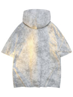 Men's Summer Short-Sleeve T-Shirt and Sports Hoodie - White