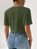 Women'S Fashion Short Sleeve T-Shirt - fern green