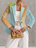 A Stylish And Elegant Women'S Coat with a Plaid Pattern, Perfect for The Autumn Season - Mixed colors