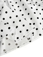 Women'S Summer New Style, Ruffled Floral Bow Polka Dot Short Cake Dress, Casual Outfit for Women'S Summer - White