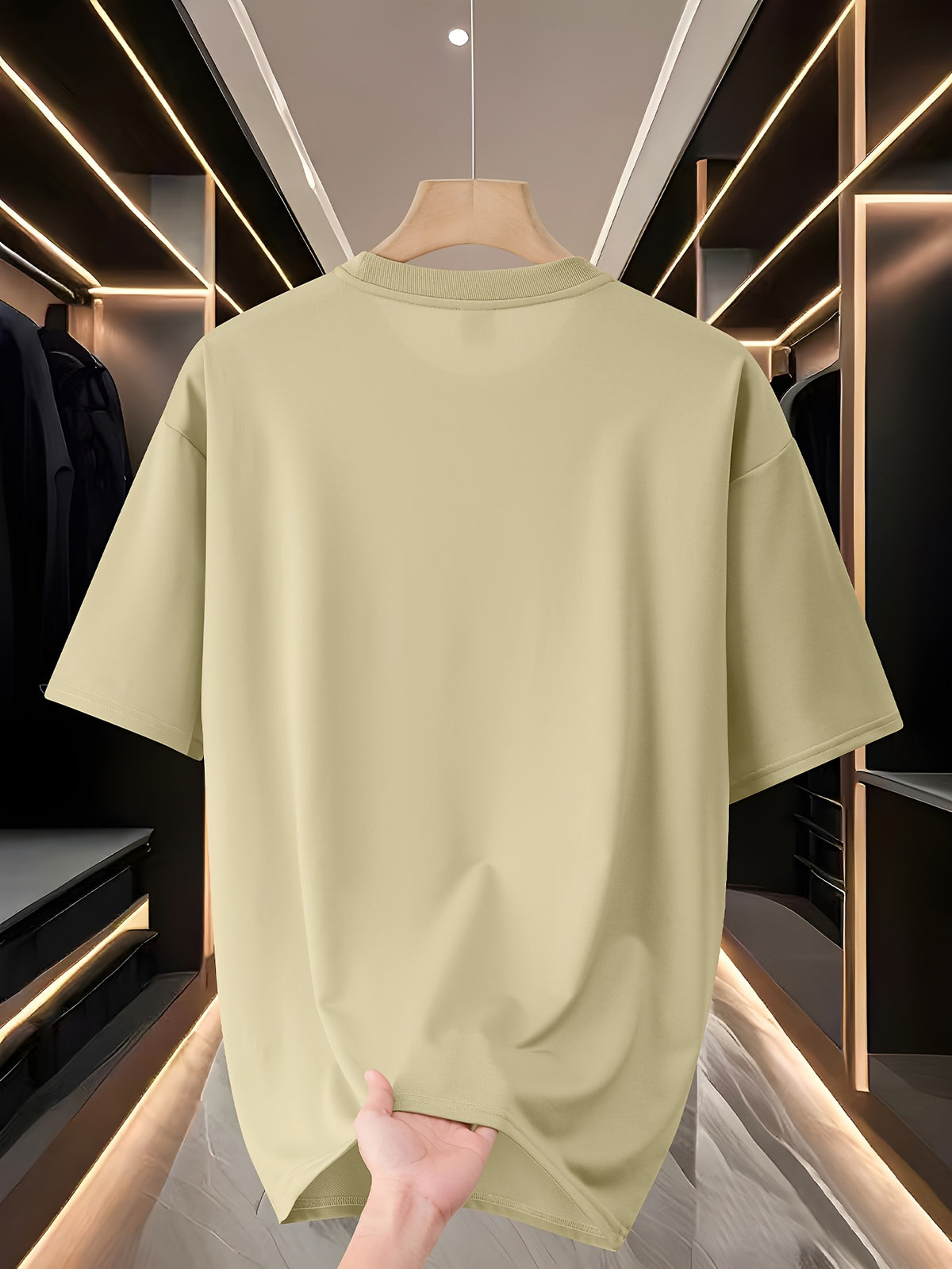Custom T-Shirts / - "My T-Shirt, My Choice" Design Your Own with Text//Logo Suitable for Team Uniforms, Music Festival Outfits, Gifts for Him, Short Sleeve Round Neck Loose Fit Machine Washable T-Shirt - Apricot