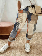 Casual Loose-Fitting Elastic Waist Summer Pants for Women with a Versatile Printed Design - Mixed colors