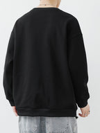 Shulei Water OBM Spring New Men'S Fashion Sweatshirt Round Neck Men'S Pullover Men'S Clothing Men'S Casual Athletic Wear - Black
