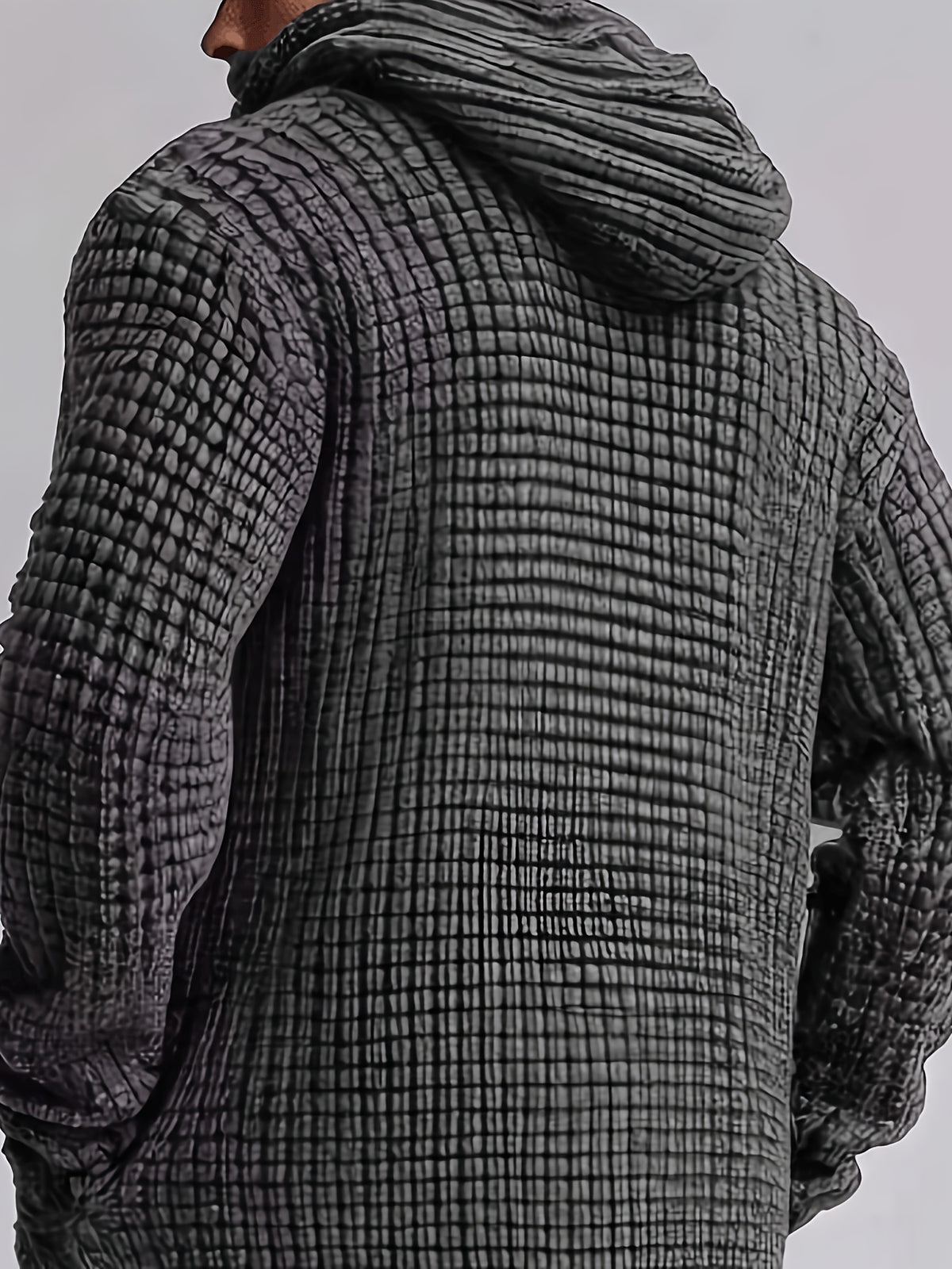 Men's Casual Sport Sweater, Knit Cardigan, Long Hooded Knit Cardigan. The Hooded Design Adds a Casual and Effortless Style, While the Long Length Flatters the Figure. This Simple yet Stylish Piece Is Perfect for Autumn and Winter, Offering Warmth - Olive Brown