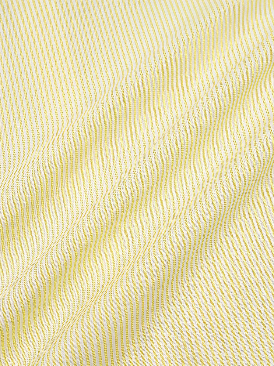 Spring/Autumn New Arrival Trendy Fashion Simple Letter Print Pattern Long Sleeve Thin Stripe Casual Outerwear Shirt - Yellow