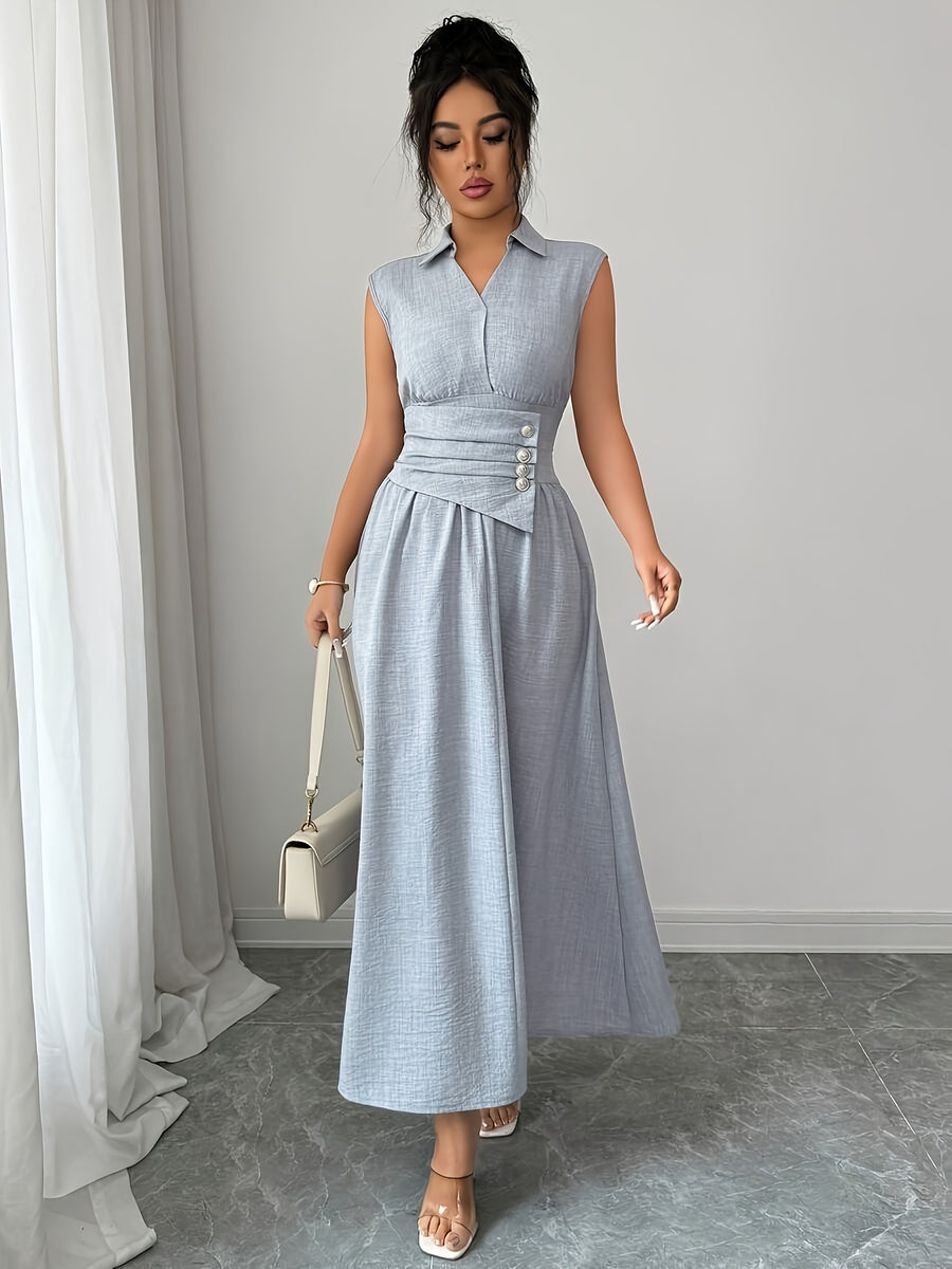 Women'S Elegant Casual Dress - Grey