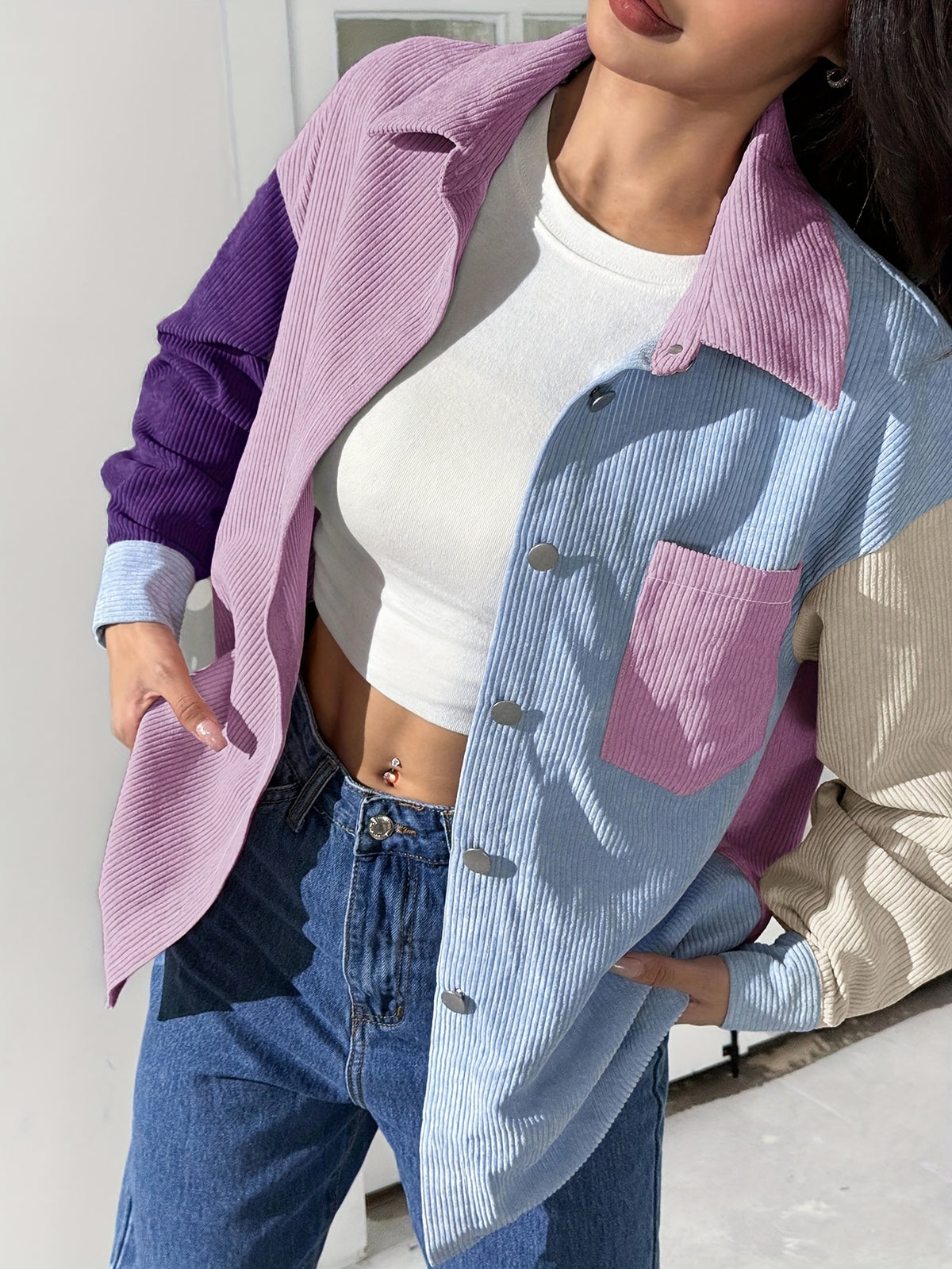 Plus Size, TB6709 Stylish and Elegant Coat, Plus-size Casual Shirt, Suitable for Autumn and Winter - Mixed colors