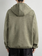 Men'S Spring And Autumn Hooded Sweatshirt Cardigan, Basic Jacket, Multiple Colors Available, Casual Zipper Design, Easy to Wear. Pair with Solid Color Base Pieces, Easily Integrates Into Various Fashion Trends, Practical And Minimalist Fashion - Pea Green Color