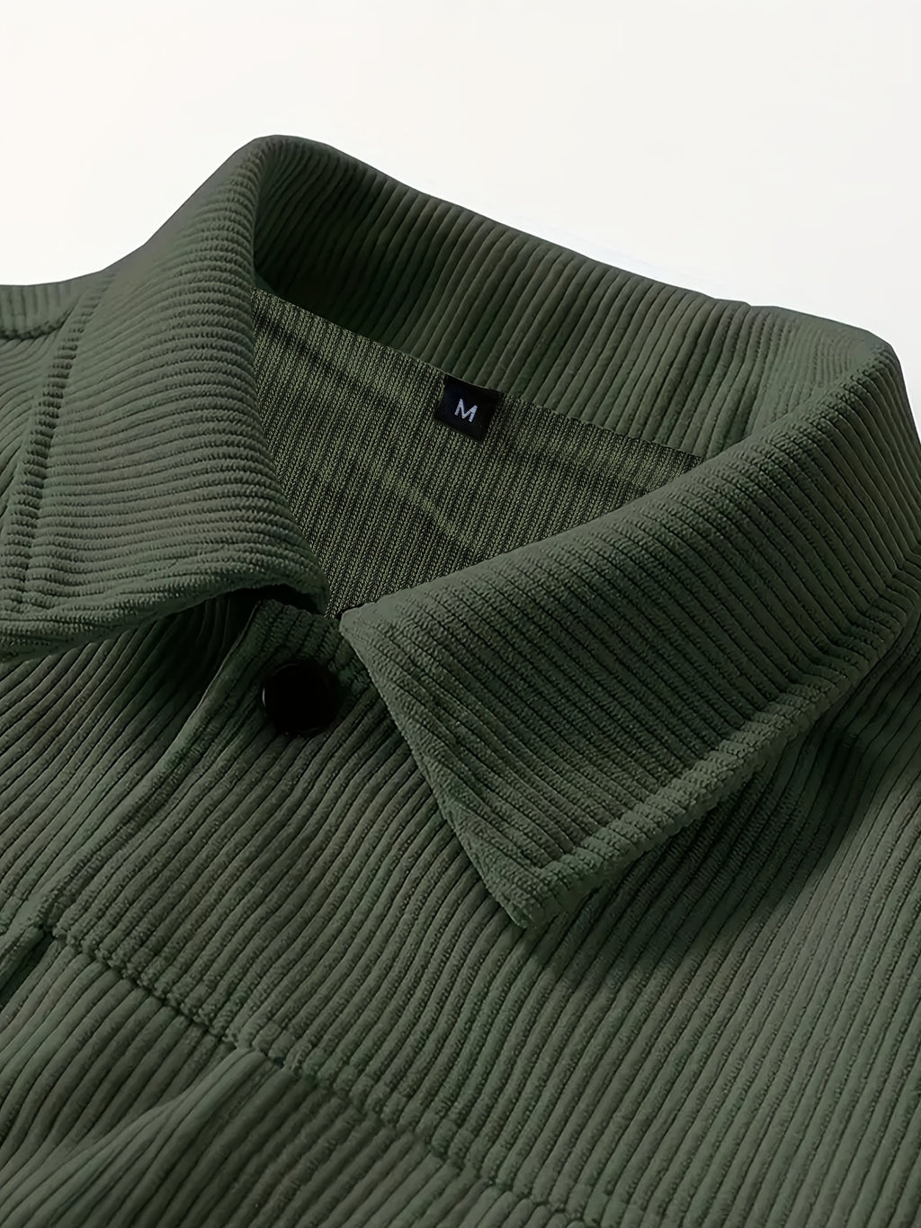 Joshmei OBM Spring/Autumn New Lightweight Men's Solid Color Fashion Multi-Pocket Button-Up Jacket Outerwear - fern green