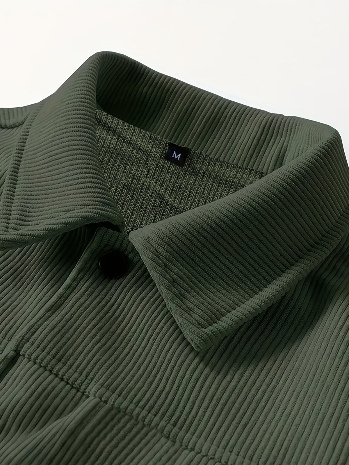 Joshmei OBM Spring/Autumn New Lightweight Men's Solid Color Fashion Multi-Pocket Button-Up Jacket Outerwear - fern green