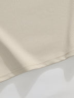 Men'S Waffle Half-Zip Polo Shirt, Casual Oversized Short Sleeve T-Shirt with Inspirational Print, Suitable for Street Style And Daily Wear - Apricot