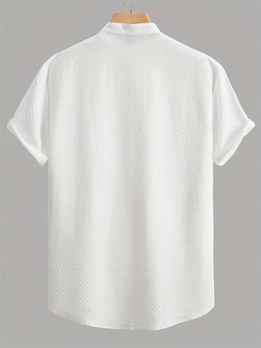 Men'S Short Sleeve Round Neck Sweatshirt, Summer Men'S Short Sleeve Round Neck Sweatshirt, Men'S Casual Solid Color Short Sleeve Shirt - White