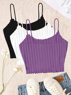 Women's Camisole Three-Piece Set - Mixed colors
