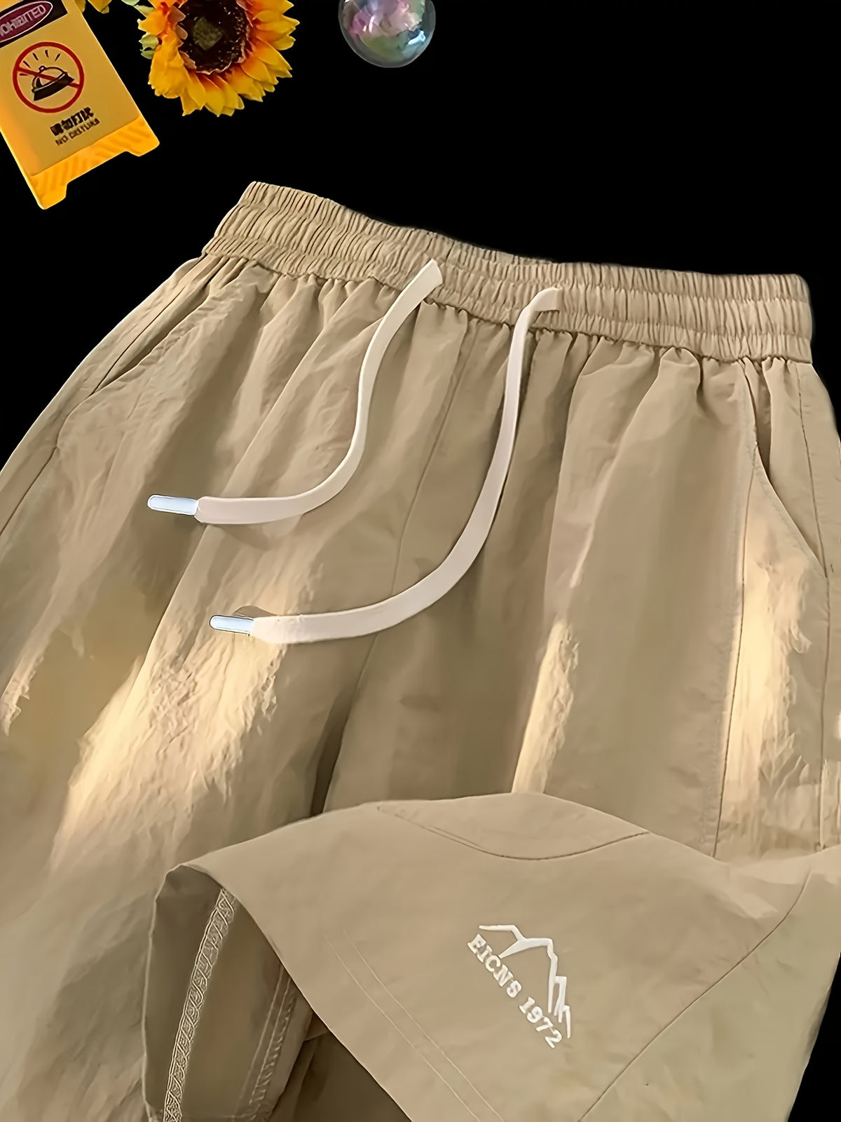 2026 Summer New American Minimalist Casual S Shorts, Outdoor Quick-Dry Knee-Length Pants, Lightweight Breathable Loose Comfortable Beach Shorts - Khaki