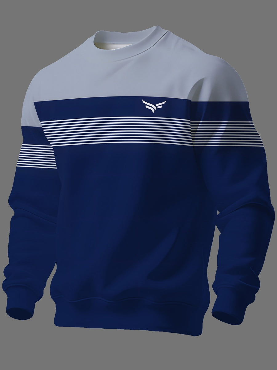 New Fashion Trendy Round Neck Sweatshirt Long Sleeve Autumn Winter Print Round Neck Sweatshirt Men'S Top - Mixed colors