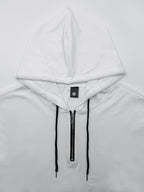 Pearson OBM Men's Casual Fashion Hooded Short Sleeve, Half-zipper Design, Drawstring Design, Soft and Comfortable Fabric, Durable and Practical, High-quality Men's Hoodies, Suitable for Casual Attire and Sports - White