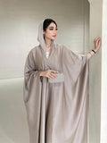 Middle Eastern Special Fashion Muslim Women'S Clothing Easy Elegant Fashion Loose Batwing Sleeve Abaya Robe - Apricot