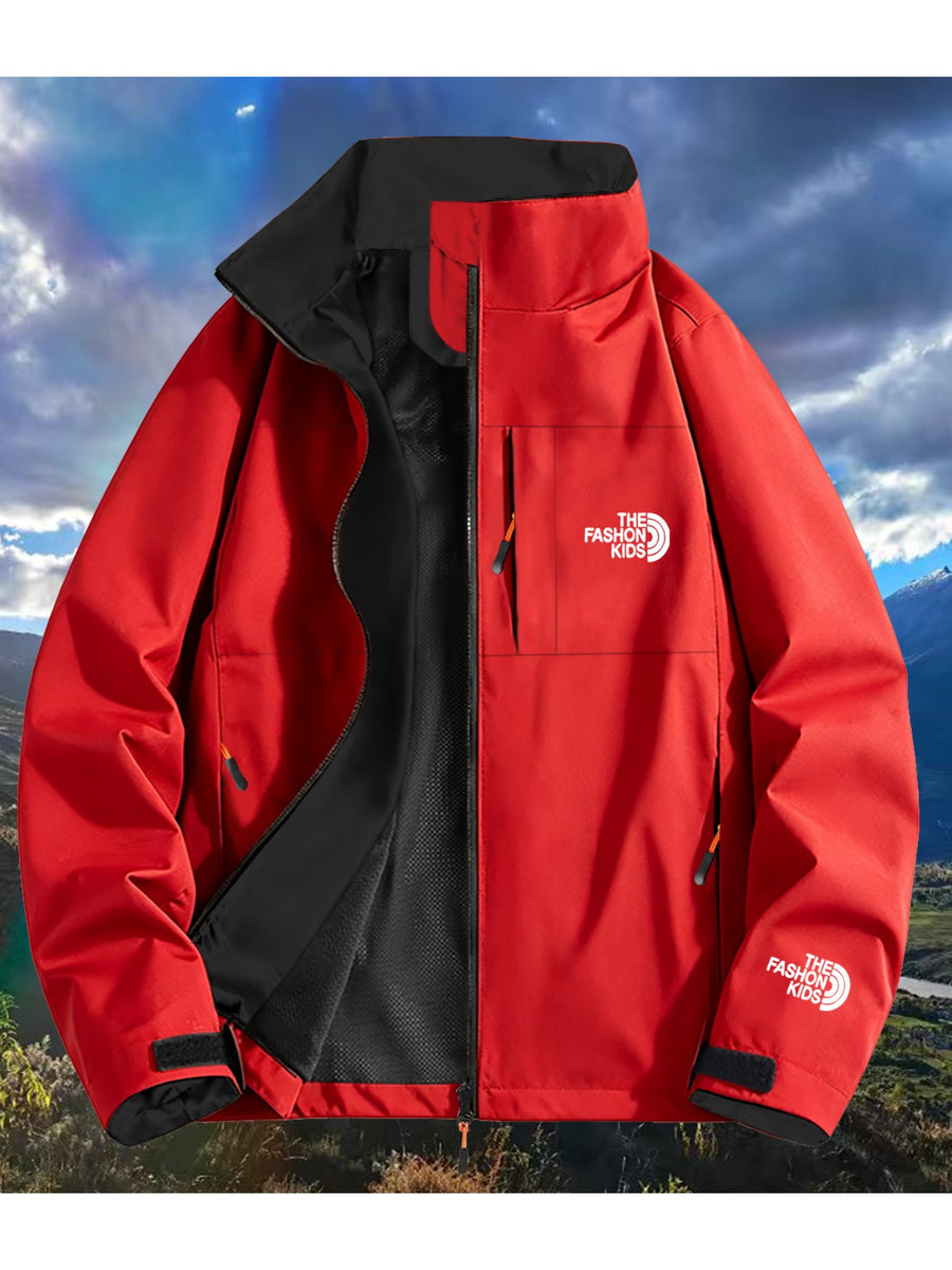 2026 New Men'S Sports Jacket, Outdoor Climbing High Quality Comfortable Ski Wear, Novel Pocket Spell Color More Practical Design, Fashion Elements Design, Suitable for Spring And Autumn Wear, Commuter Necessary Sports Coat - Red