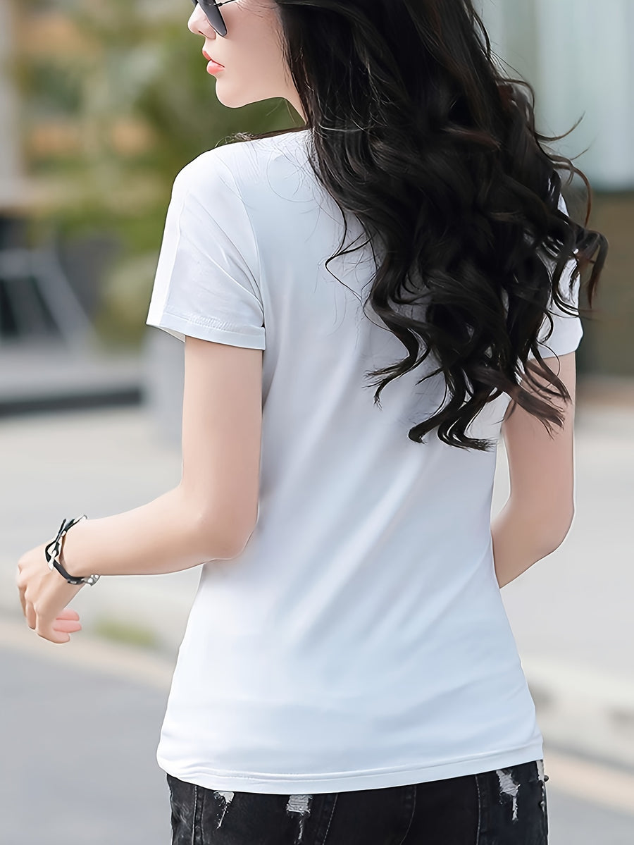 Women'S Stylish T-Shirt - White