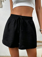 Elastic Waist Shorts - Black