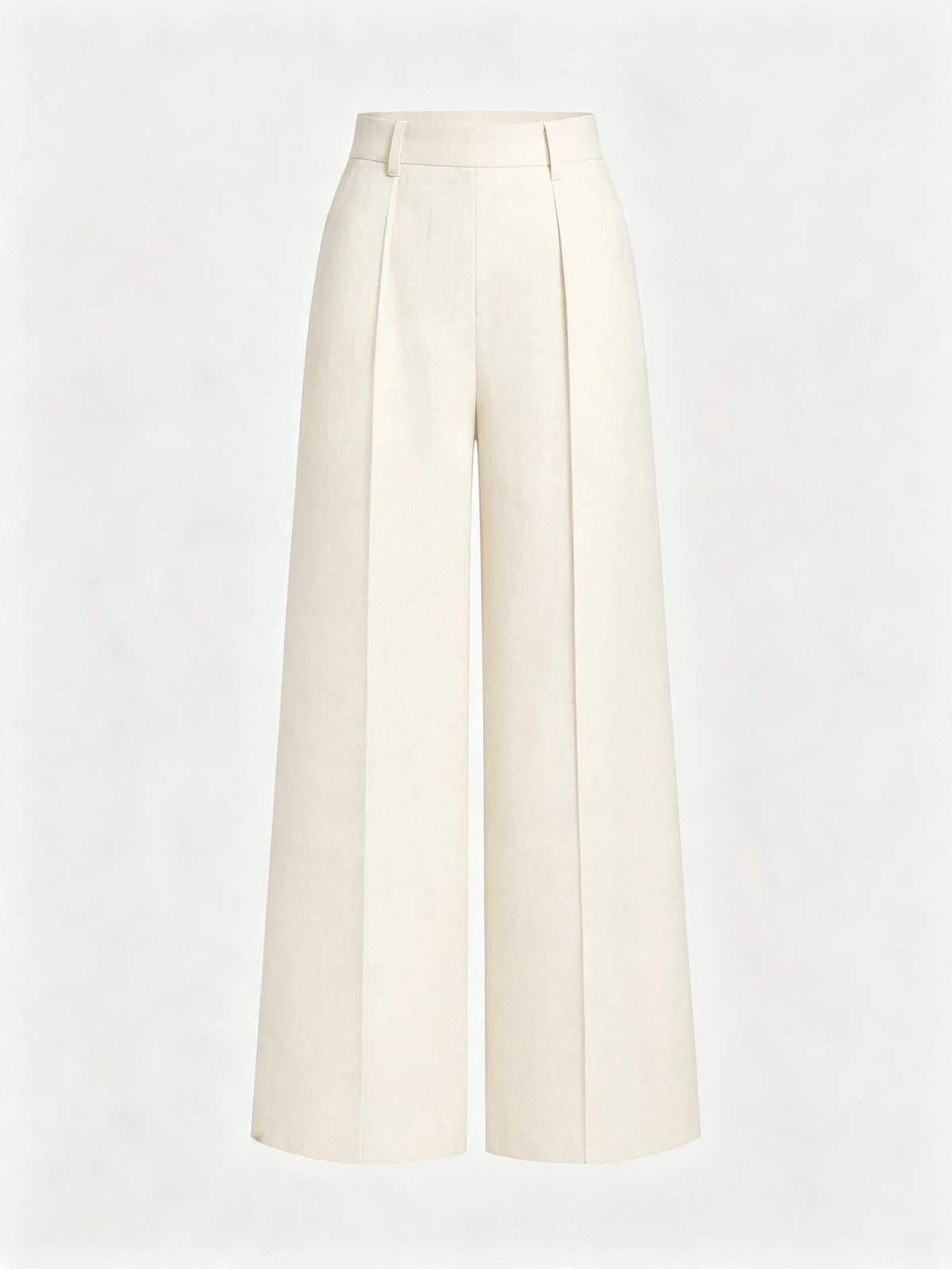 Women High Waist Front Pleated Wide Leg Dress Pants Without Belt, Elegant Flowy Straight Leg Suit Palazzo Trousers, Casual Business Office Work Long Pants, Loose Fit Formal Trousers for Ladies Daily Work Outfit - Apricot