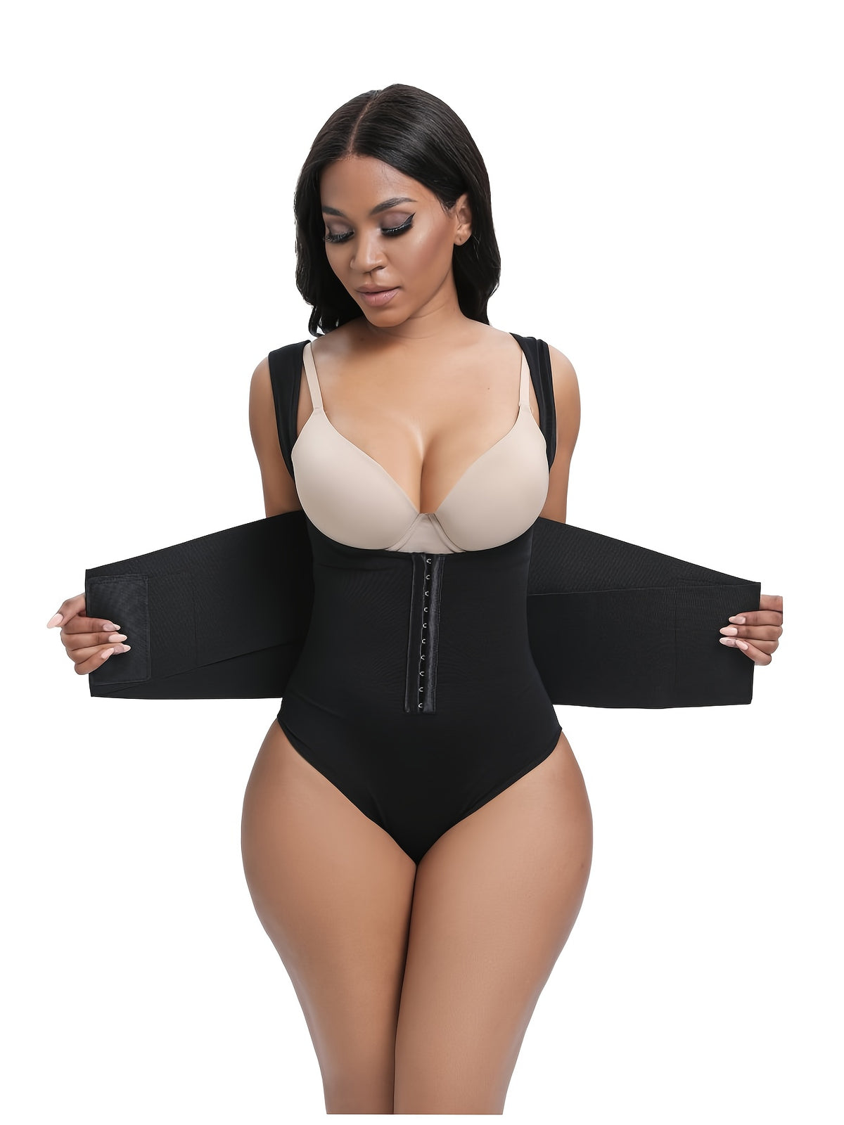 Cross-border European and American Shapewear, Tummy Control Corset, and S Waist Cincher, Body Shaping Bodysuit, Waist Trainer Belt - Black