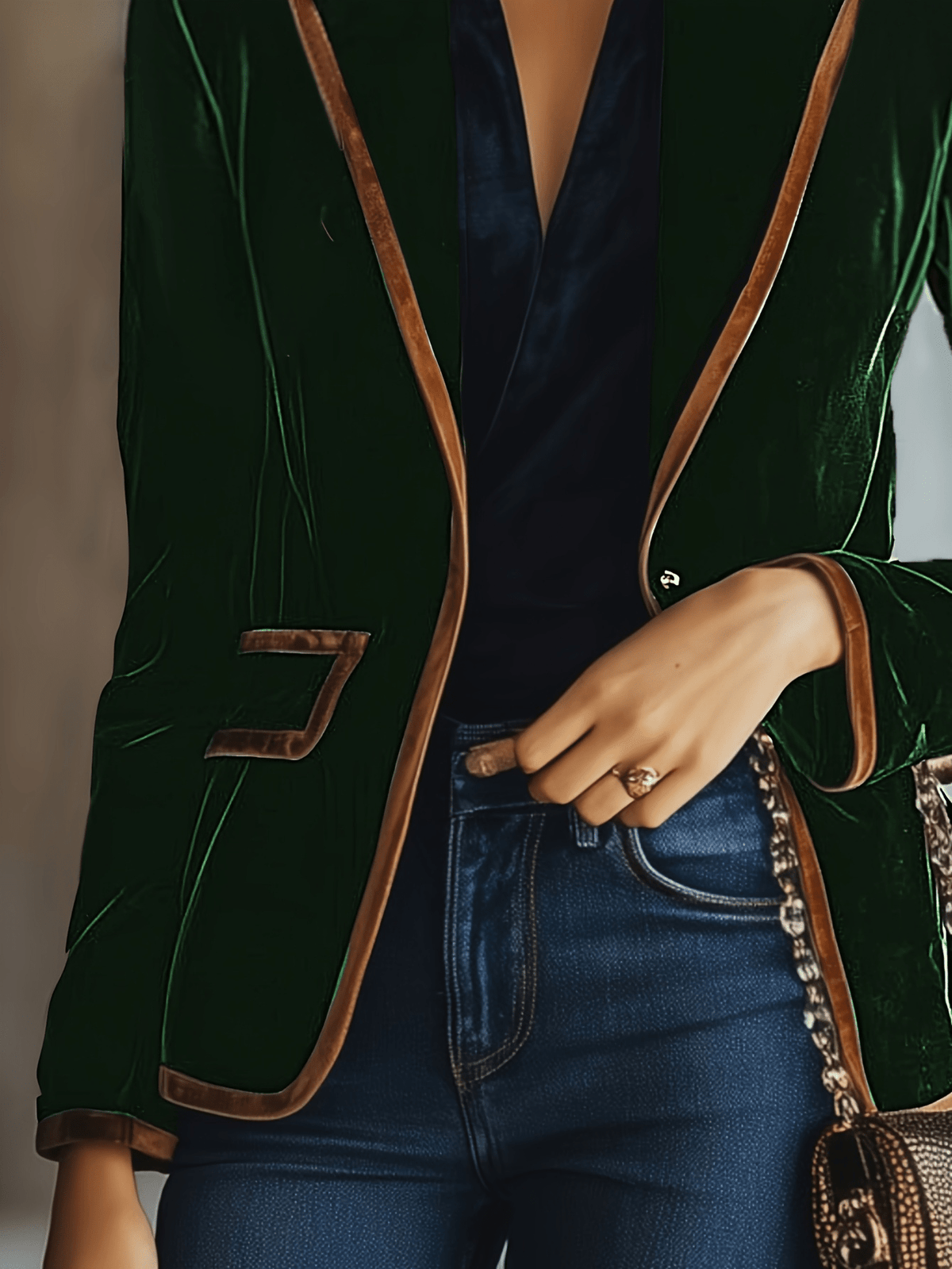 Corduroy Suit Jacket - Dark Green