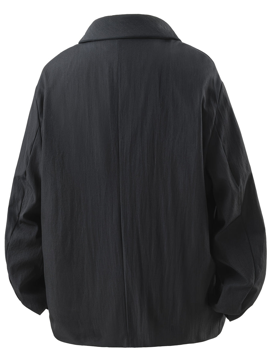 A Men's Casual and Fashionable Suit Jacket, with a British Style Mini Suit and a Casual Suit Silhouette, Suitable for Travel, Work, Parties, College Holidays, Gifts, with Elasticity, Easy and Unrestrained - Black
