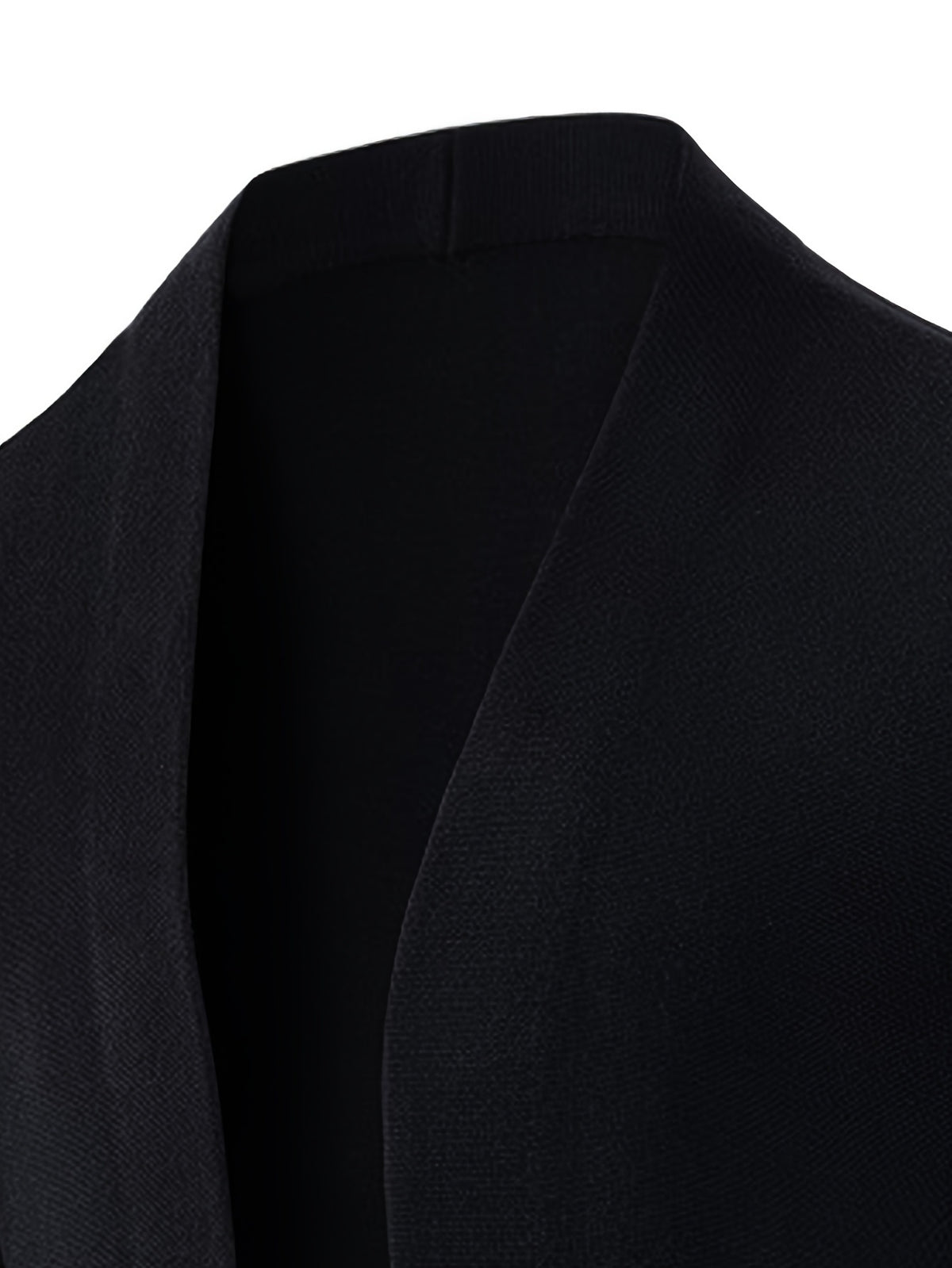 Solid Color Men'S Cardigan for Autumn And Winter, Featuring a V-Neck Design, Stylish Slim Fit, Versatile for Business And Casual Wear, Soft And Comfortable with a Three-Dimensional Shape, Long Sleeves, Pockets, And Warm Knitted Fabric - Black