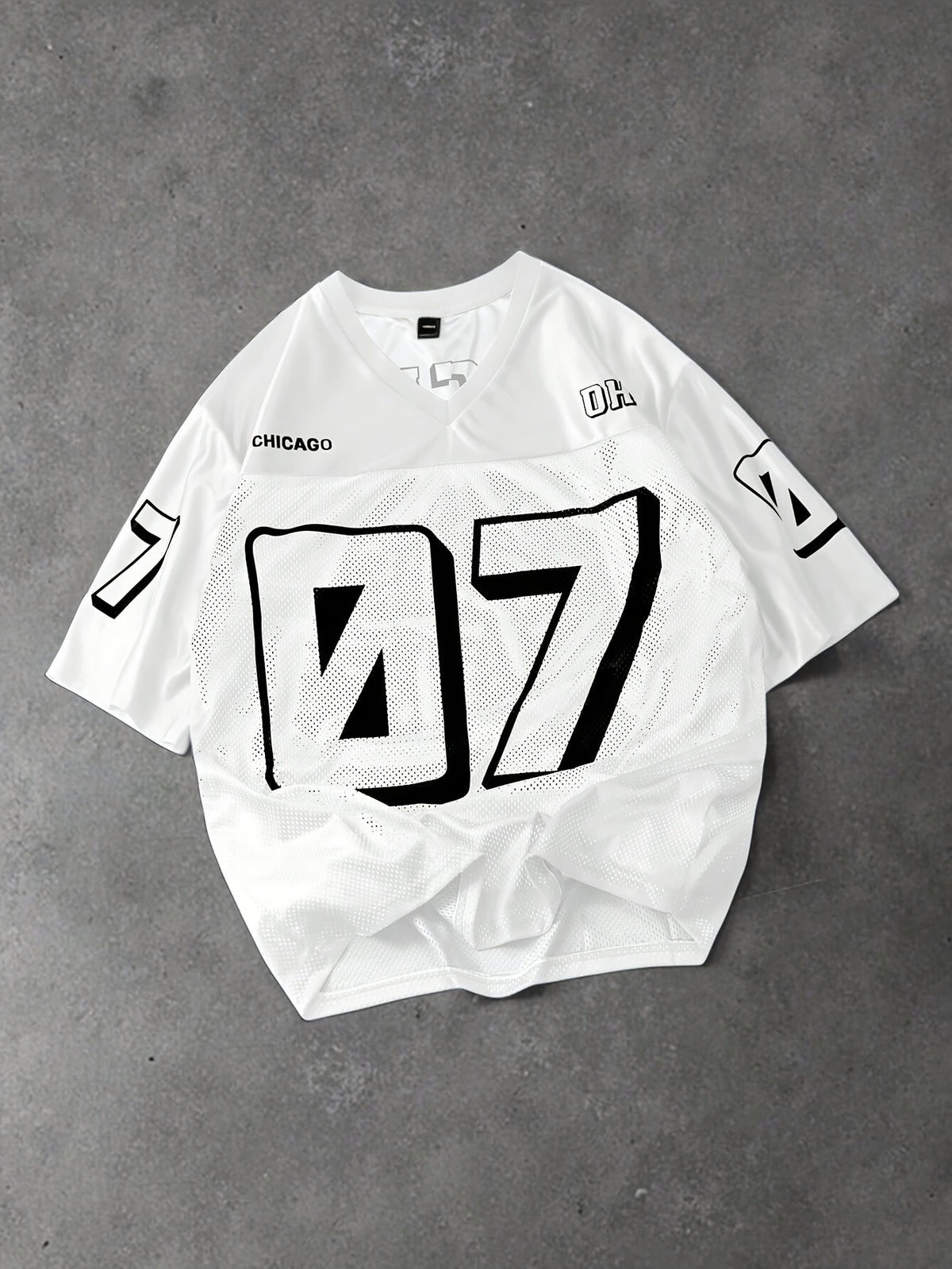Men'S Summer Casual Mesh Patchwork Digital Print Short Sleeve T-Shirt, Casual Sport Outing - White