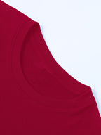 Hot Spring Summer Women'S Casual T-Shirt, Women'S Fashion Clothing, Authorized, Mickey Classic Black And White Image Joyful Pose Side Smile Print, Women'S Fashion Versatile Short Sleeve, Women'S Short Sleeve Top, Daily Outing, Fashion Versatile - Red