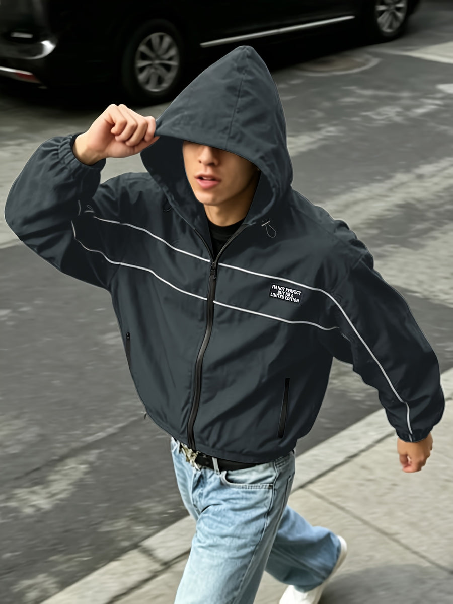 Men'S New Top Jacket All-Match Trendy Comfortable Outdoor Sports Travel High Street Fashion Easy Good-Looking Loose Jacket - Dark Gray