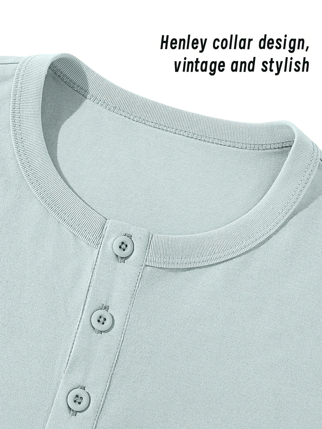 (Set of Two) JEANSWEST Men'S Long-Sleeve Henley Shirts for Spring And Fall - White + Light Gray Green
