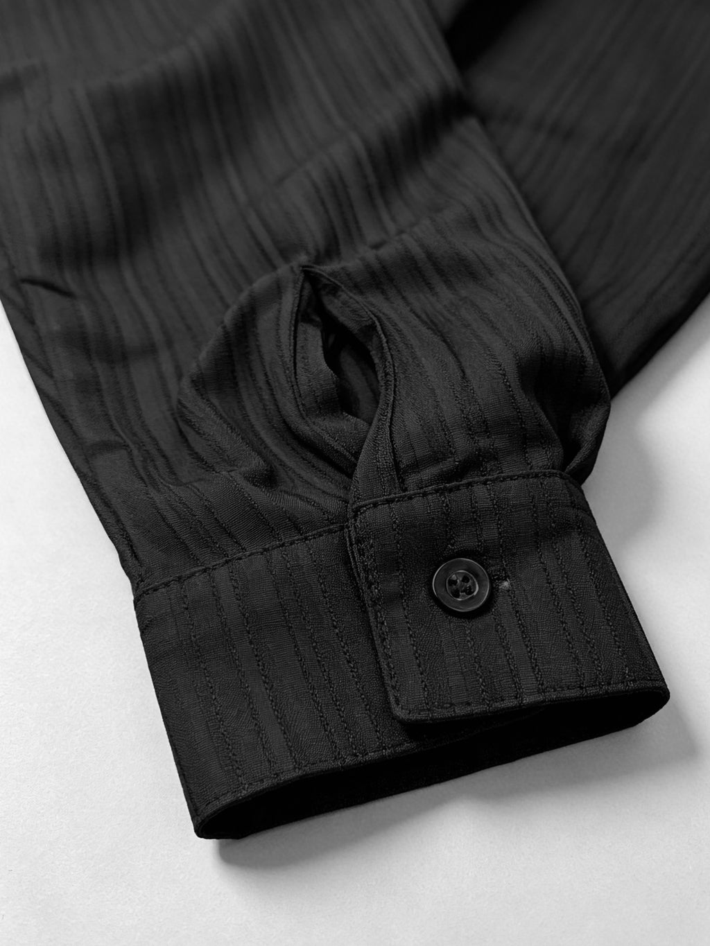 Men'S New Fashion Trendy Long Sleeve Small Lapel Shirt, Fishing ECG Print, Breathable Comfortable Fabric Button-Up Top - Black