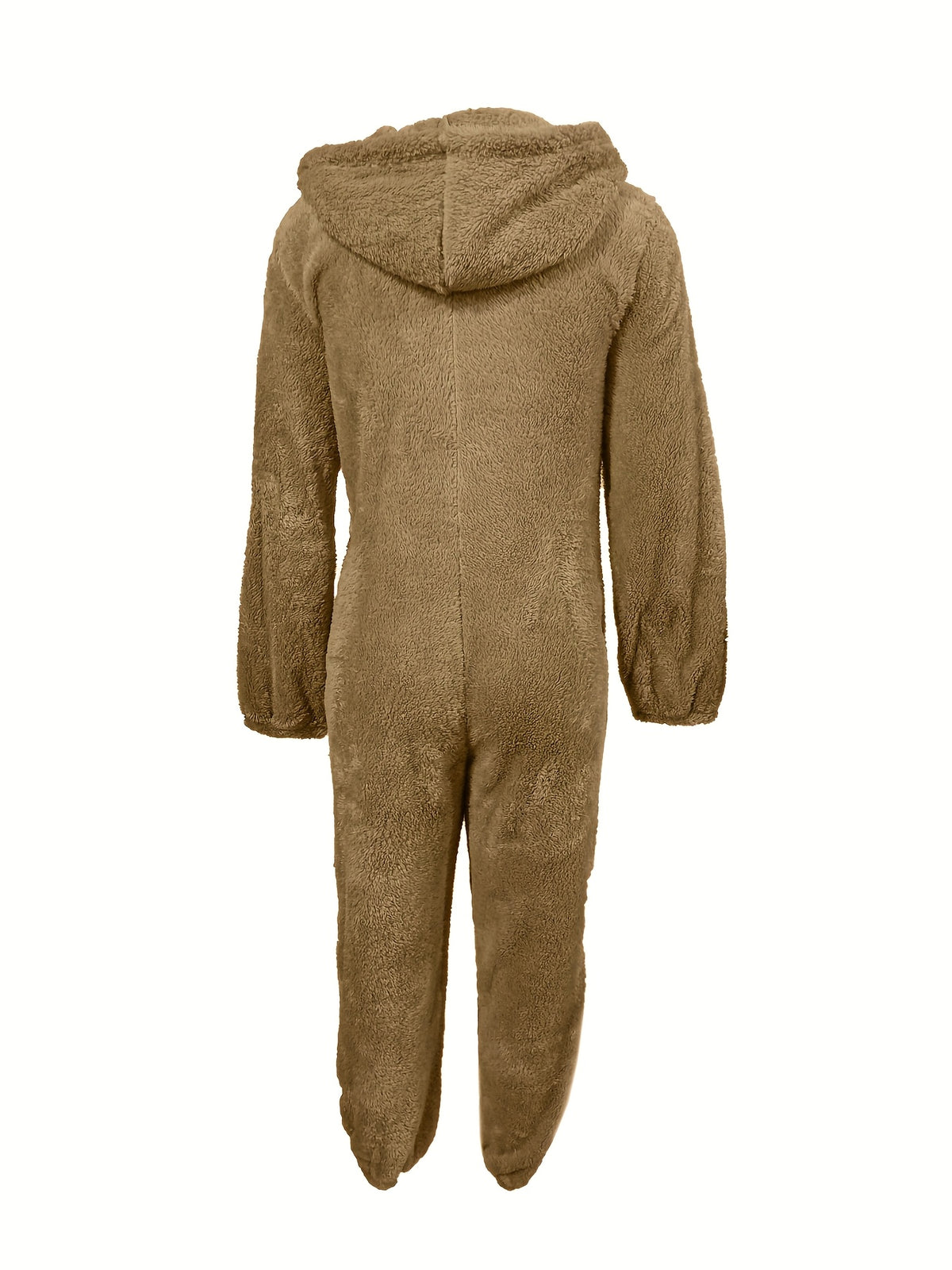 New Autumn/Winter Women's Solid Color Fashionable Warm Double-Sided Jumpsuit, Casual and Versatile Commuter Romper for Women - Linen