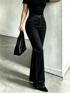 A10050# Simple and Stylish Jeans - Black