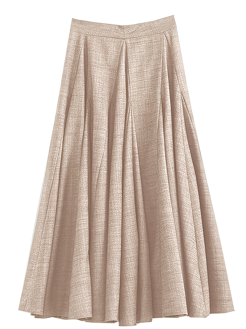 Fashion High-Waisted Women's Skirt - Khaki