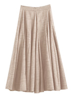 Fashion High-Waisted Women's Skirt - Khaki