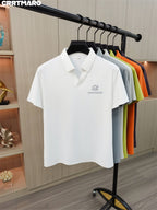 Cartama CRRTMARO Summer New Men'S Short Sleeve Polo Shirt Easy Business Casual High-End Breathable Half Sleeve T-Shirt Men'S Wear Yongxing - White