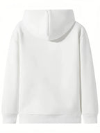 [Autumn Winter] Women'S Autumn Winter New Casual Warm Winter Fleece Hooded Sweatshirt Jacket - White