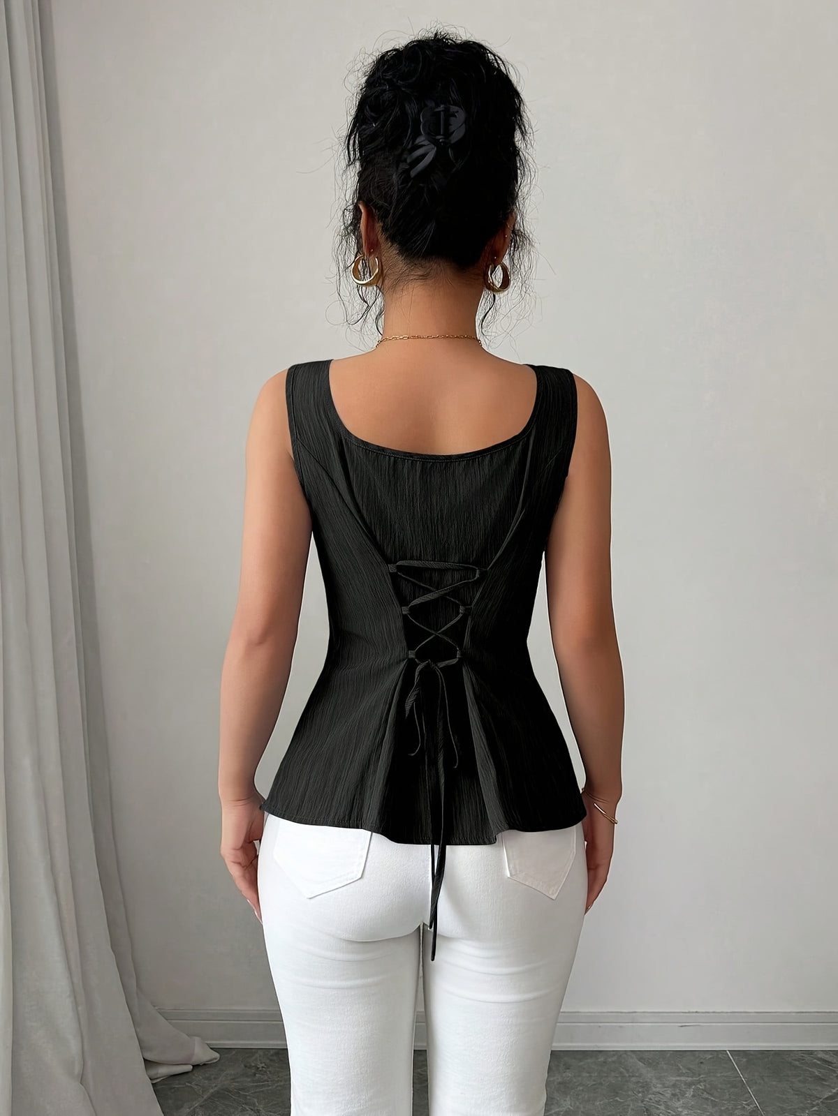 New Spring Summer Elegant Strapless Shirt - Black