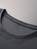 Men's T-Shirt Summer Short Sleeve Lightweight Top Black Big Apple Print Oversized Men's T-Shirt Streetwear Niche High Street Style  Casual Top! Round-neck Short Sleeve Top, Relaxed Loose Knit T-shirt, Suitable for Daily Wear, Casual Sport - Dark Gray