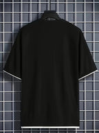 6pcs Men's Lightweight Waffle Knit Short Sleeved Round Neck T-shirt - Casual Summer Top with Contrasting Cuffs and Hem, Polyester Fiber, Suitable for Fitness and Casual Wear - Style2