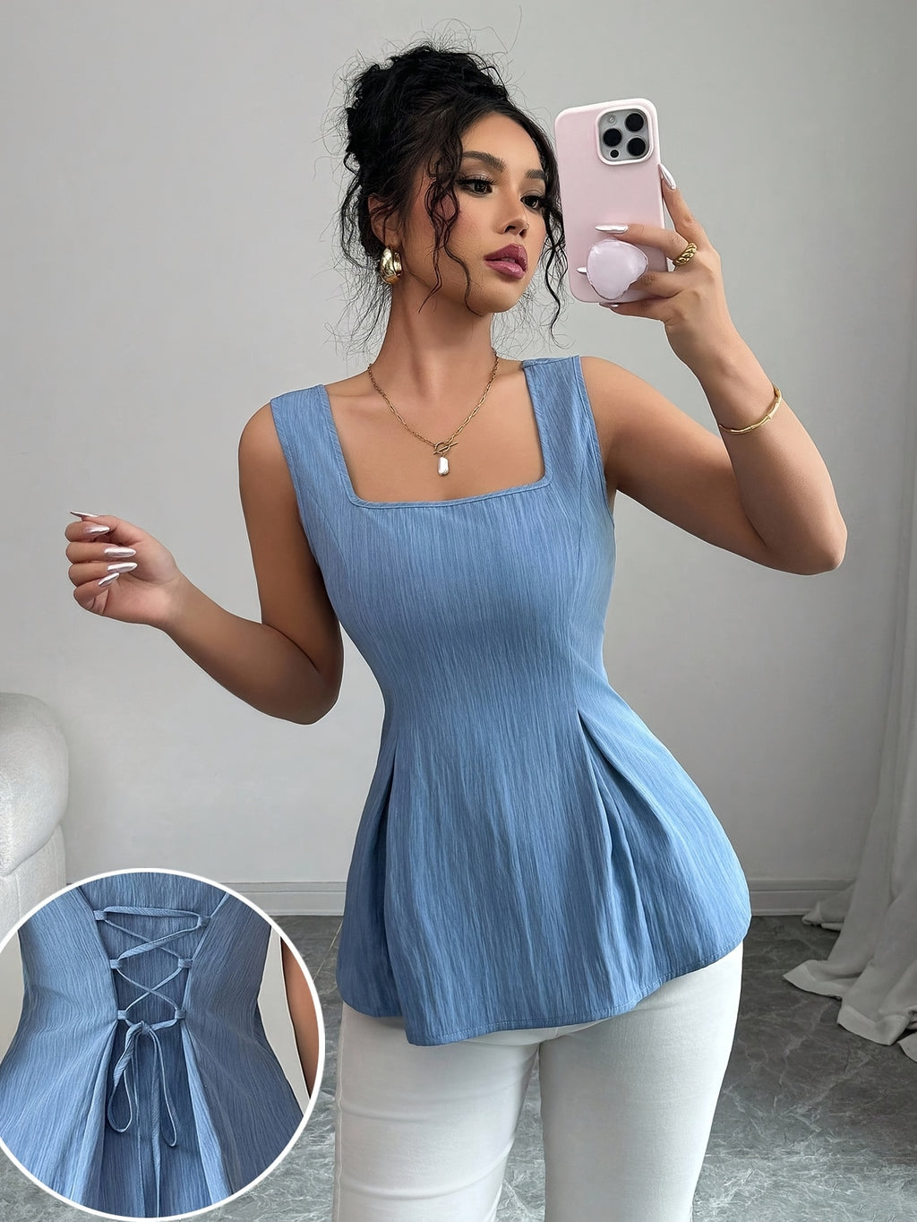New Spring Summer Elegant Strapless Shirt - Peacock Blue